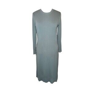 Mila Owen Rayon Blend muted mint green knit long Tie sleeve Splits sweater M/L